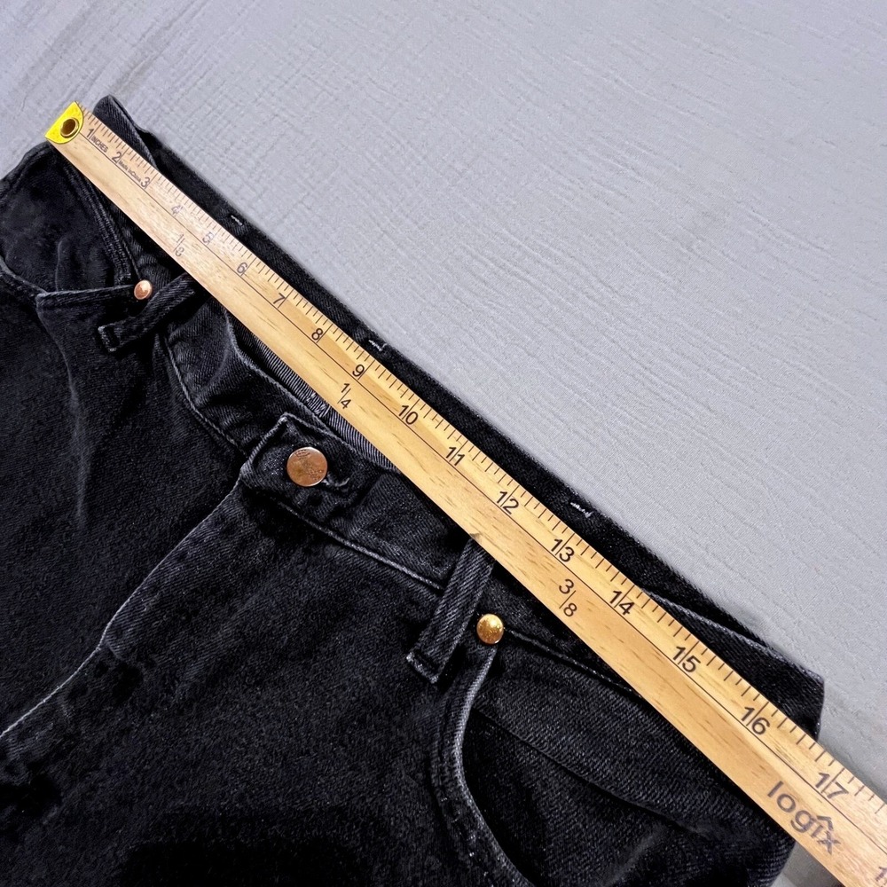 Vintage Wrangler Jeans Black Denim Straight Leg 948BLK 80s Mens Size 36x30 - Picture 4 of 9